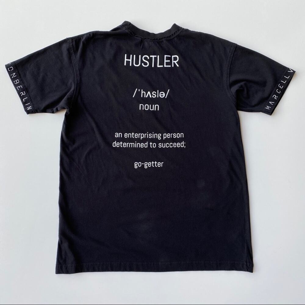 Marcell Von Berlin Black Hustler Graphic Tee Size M